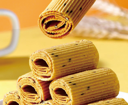 Rotary Egg Roll Machine Finished Product Ribbed Rolls