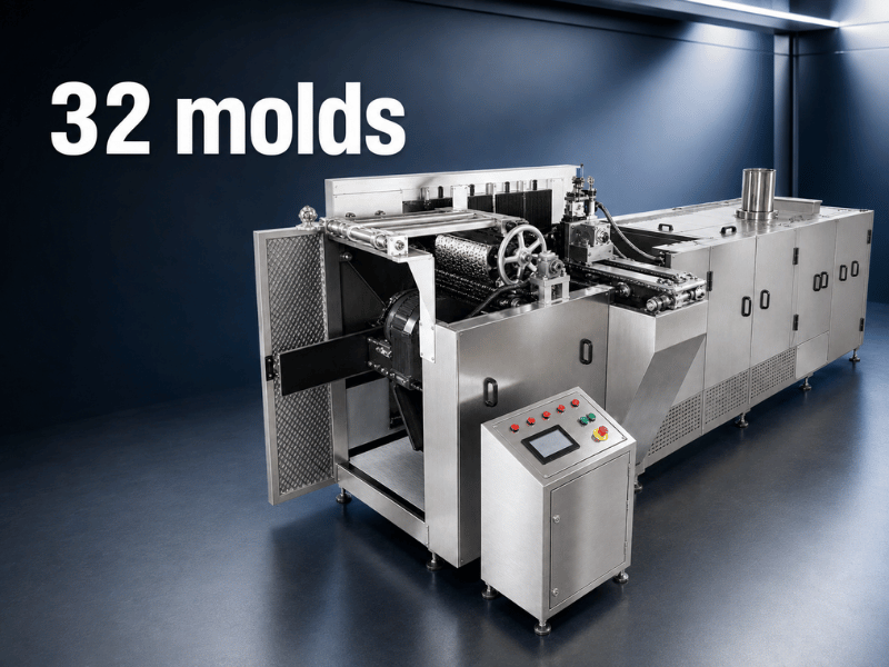 32 molds soft waffle production line configuration