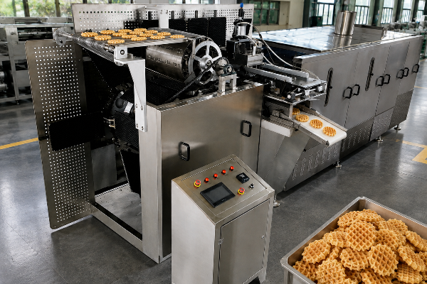 Industrial Soft Waffle Machine ready for factory trial