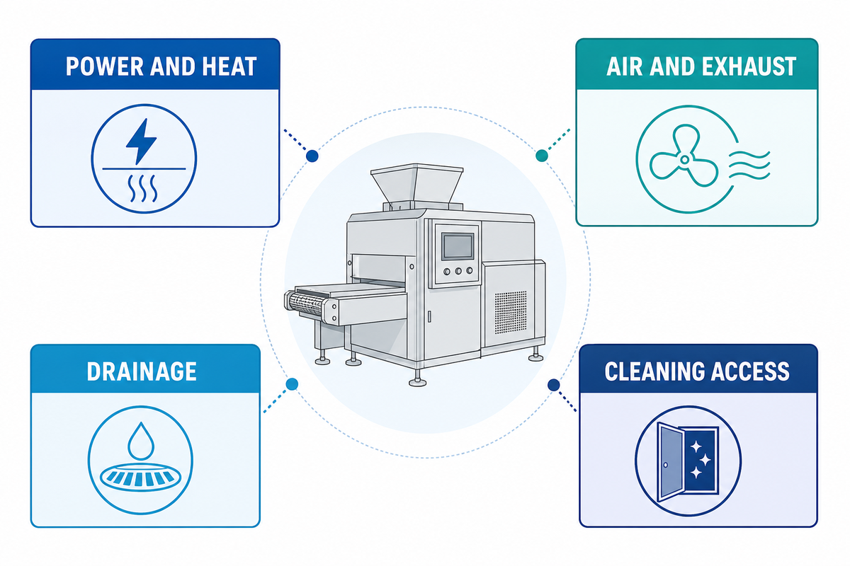 Utilities, hygiene zoning and line layout — UD Company