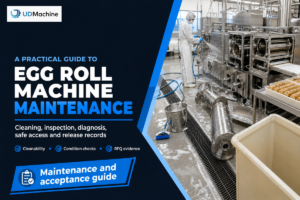 UDMachine egg roll machine maintenance and acceptance guide