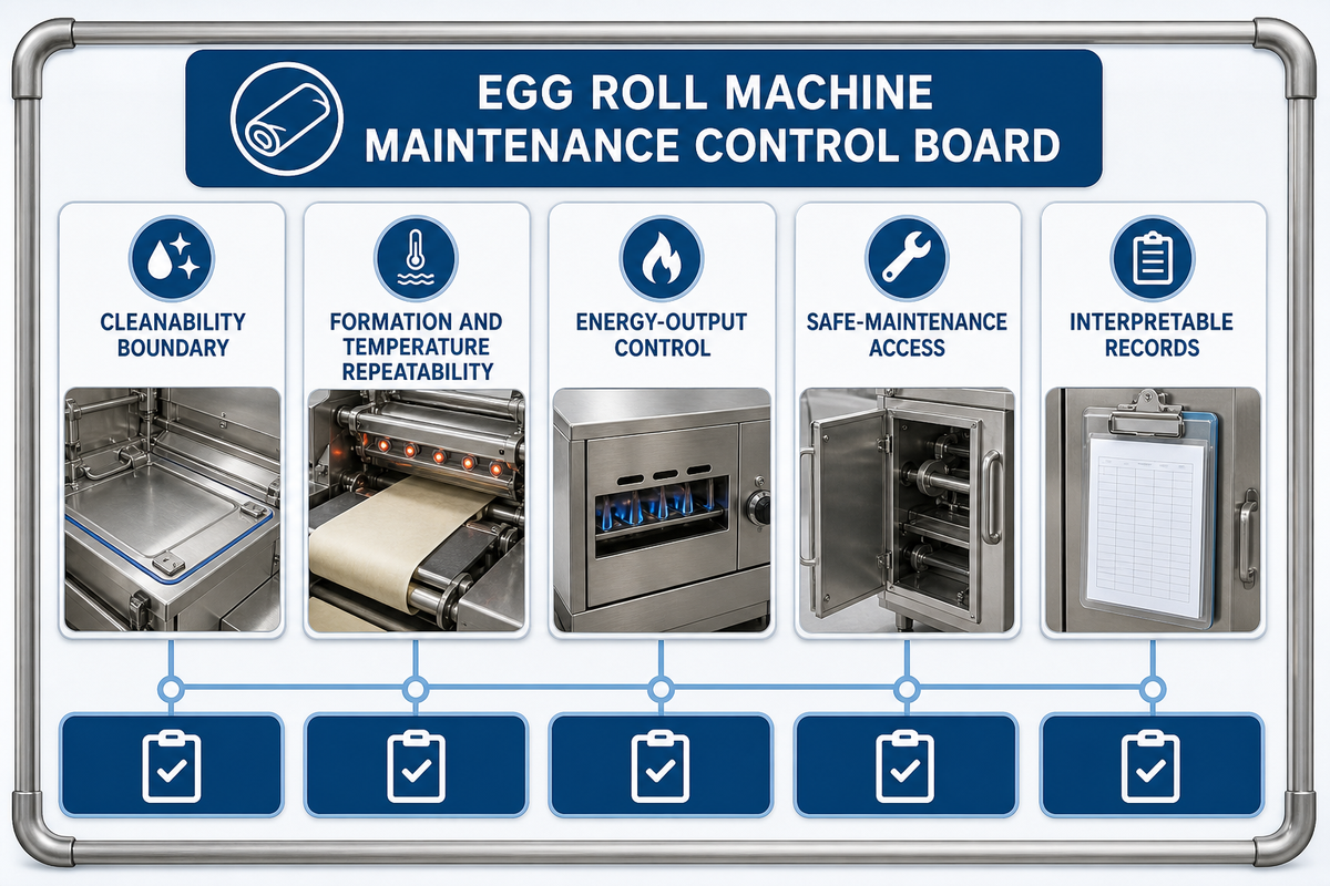 What Egg Roll Machine Maintenance Should Control — UDTECH