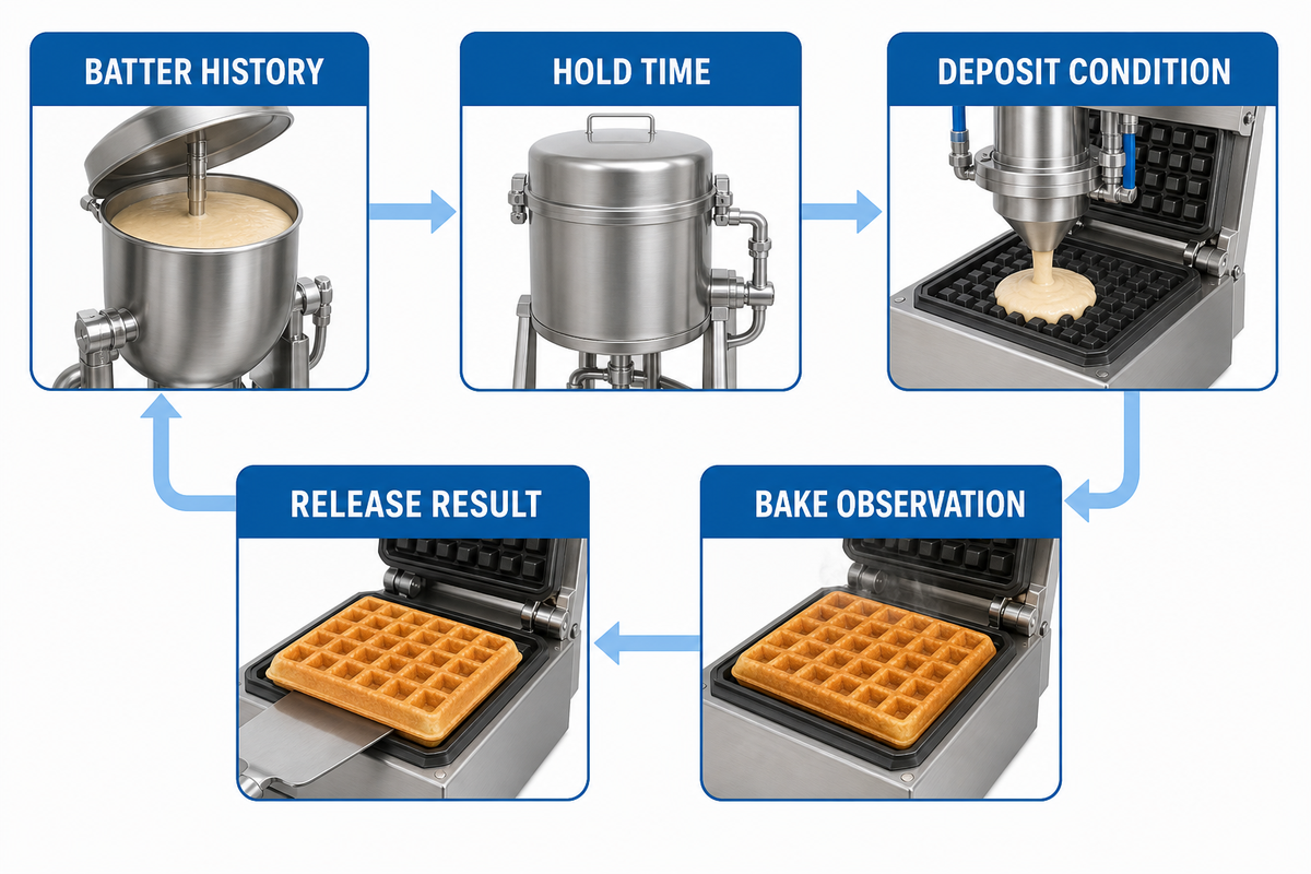 Control batter dosing and the bake profile as a linked process — UDTTECH