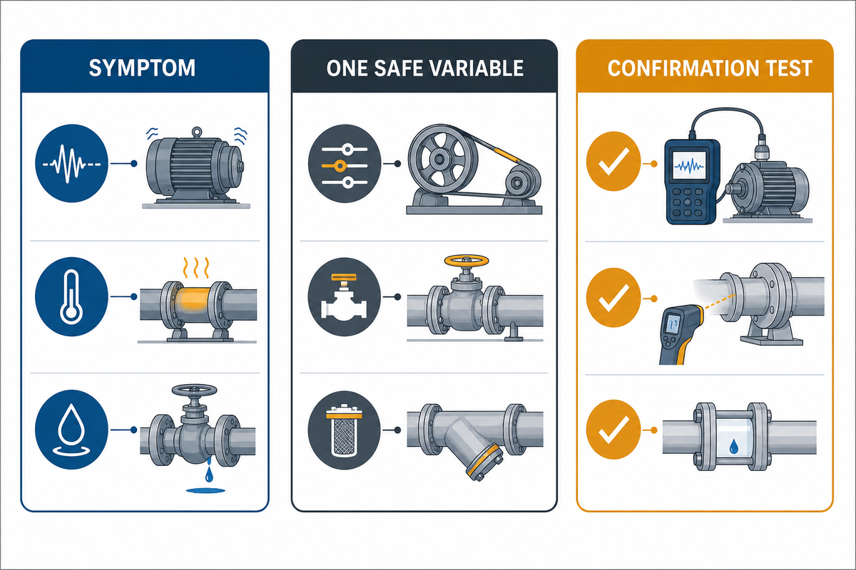 Troubleshoot by Symptom, Variable, and Confirmation Test — UDTECH