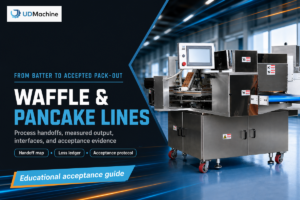 Waffle and pancake production lines acceptance guide poster