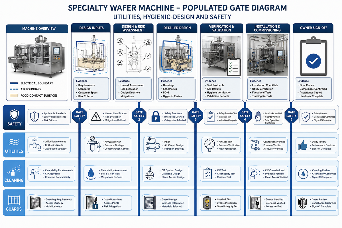 Utilities, hygienic design and safety gates — UDTECH