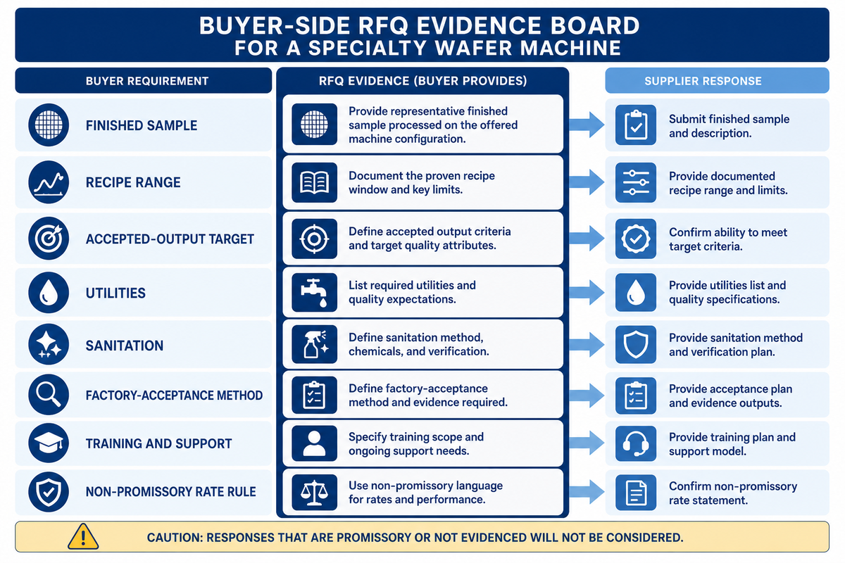 RFQ checklist and commercial handoff — UDTECH