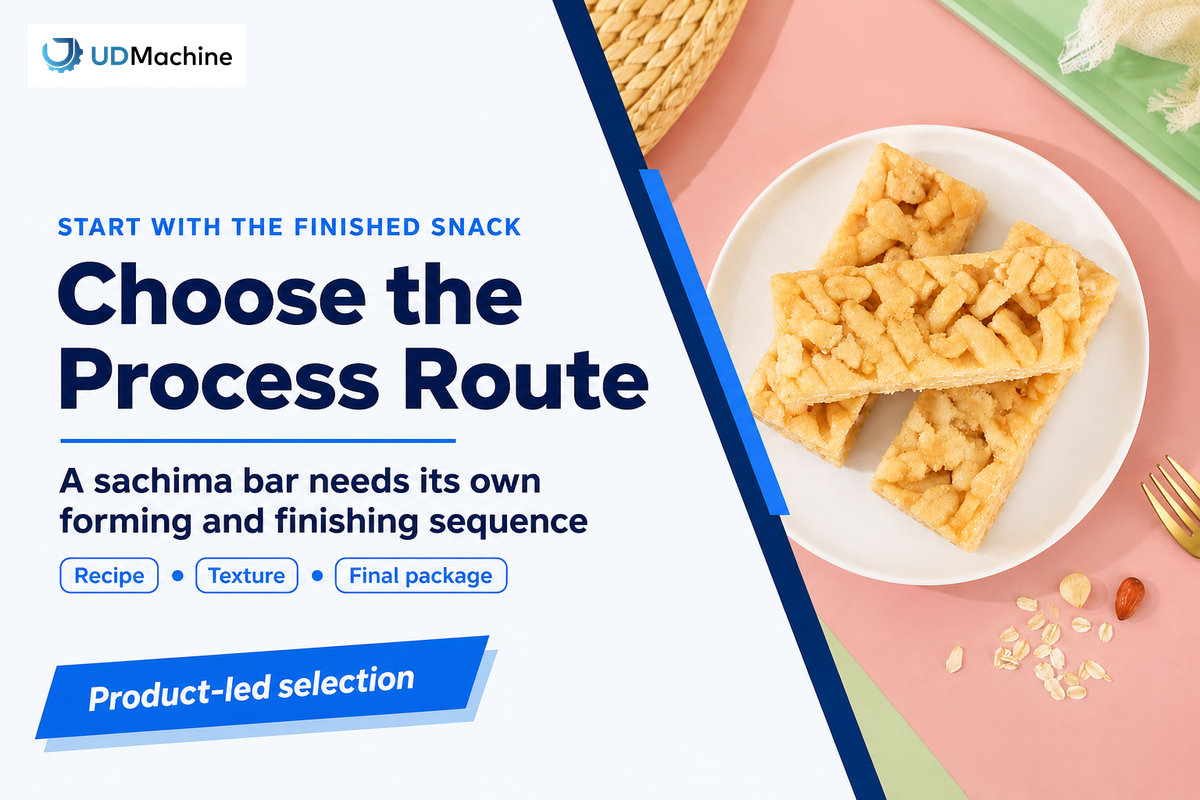 Finished sachima bars illustrating why snack machinery selection begins with the recipe, texture and final package.