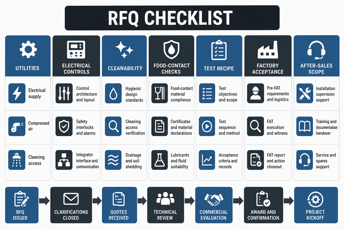 ما المرافق والخدمات وأدوات التحكم وتفاصيل النظافة التي يجب إدراجها في RFQ؟ — UDTECH
